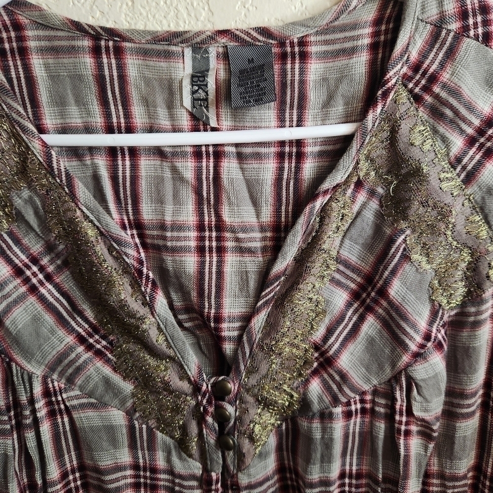 BKE Western Boho Blouse sz Medium - Picture 5 of 5